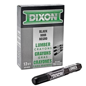 Lumber Marking Crayon - Black - 12-Pack