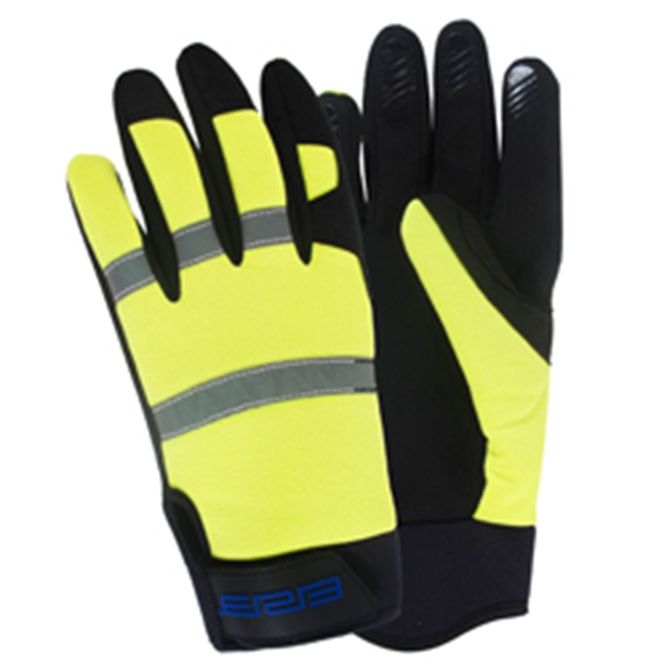 Hi-Vis Mechanics Gloves - Large