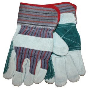 Double Leather Palm Work Gloves - Large - 12-Pack