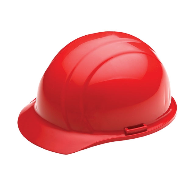 Hard Hat - 4-Point Suspension - Red