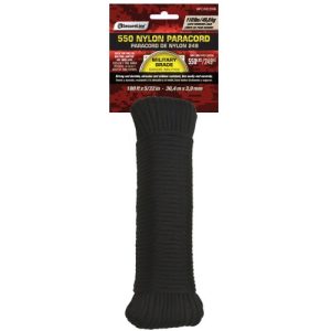 Nylon 550 Paracord - Black - 100'