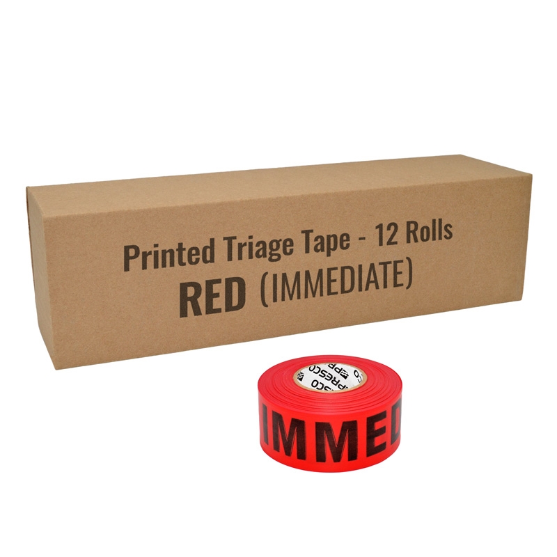 Triage Tape IMMEDIATE Red - 12-Pack