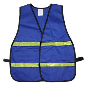 Cloth Safety Vest - Blue with Stripes