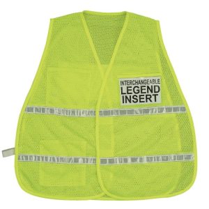 Mesh Incident Command Vest with Stripes - Hi-Vis Lime