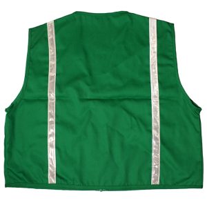 Green Cloth Fitted Vest with Stripes - XL