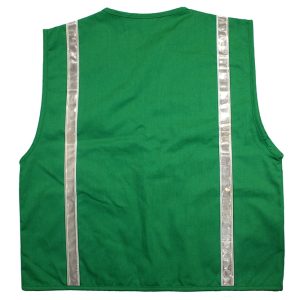Green Cloth Fitted Vest with Stripes - Medium