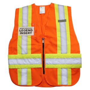 ICS Deluxe Vest with Stripes - Hi-Vis Orange