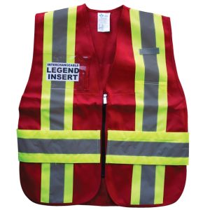 ICS Deluxe Vest with Stripes - Red