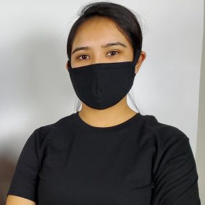 Face Mask Covering BLACK 25-Pack