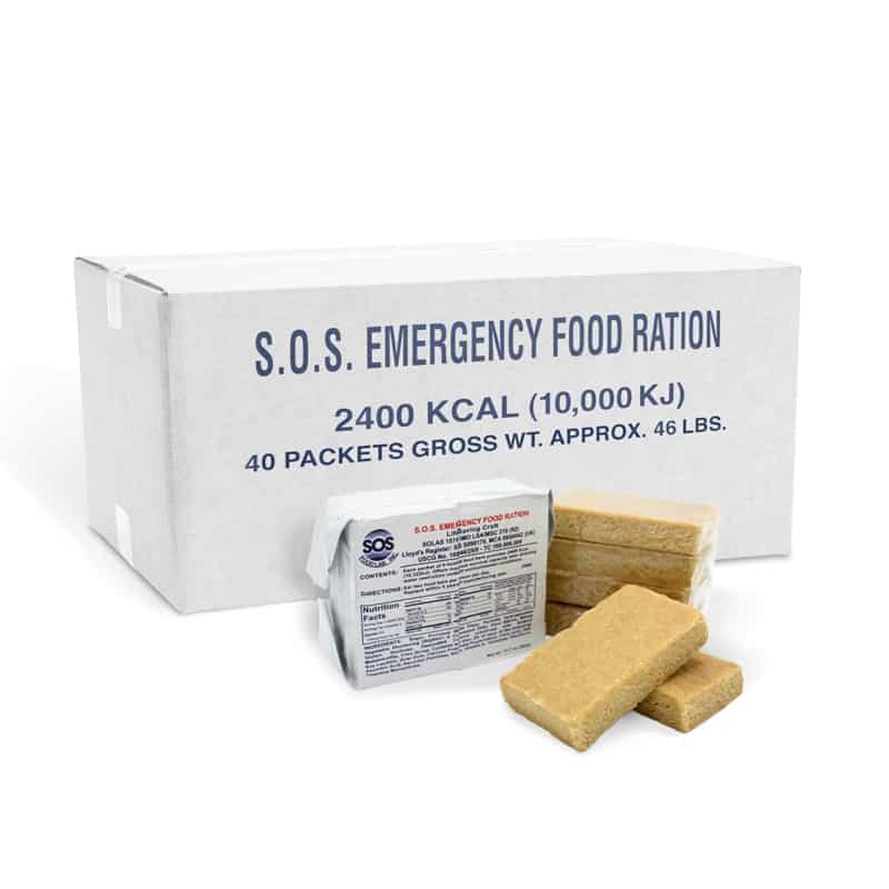 SOS Food Bar - 2400 Calorie - Case of 40 - EXPIRES 7/25