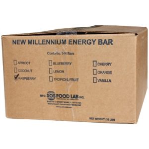Millennium Energy Bar - Raspberry - Case of 144
