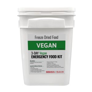 Vegan MRE Meals 3 Day Food Supply Bucket