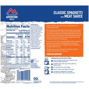 Mountain House Foods Classic Spaghetti with Meat Sauce - Pouch