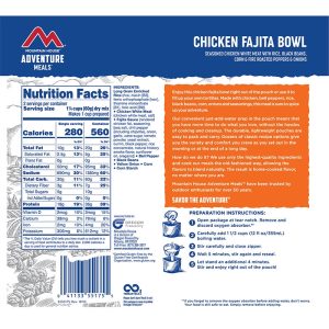 Mountain House Foods Chicken Fajita Bowl - Pouch