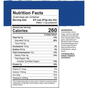 Mountain House Foods Granola with Milk and Blueberries - Pouch