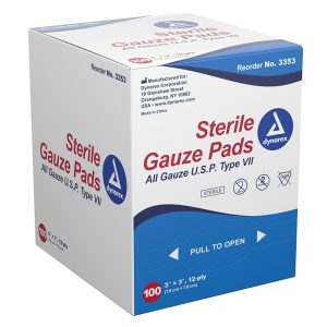Gauze Pads Sterile - 3" x 3" - 100-Pack