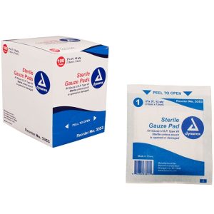 Gauze Pads Sterile - 3" x 3" - 100-Pack