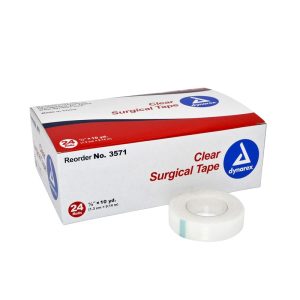 Clear Surgical Tape 1/2" x 10 Yds. - 24-Pack