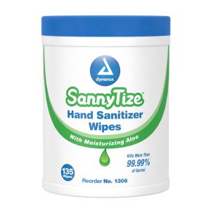 Sannytize Instant Hand Sanitizer Wipes - 135 Tub