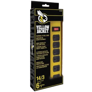 Yellow Jacket 6-Outlet Metal Power Strip