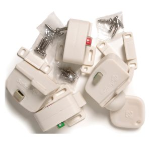 Complete Magnetic Locking System (4 locks, 1 key)