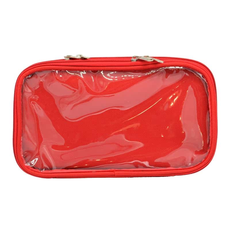 Multi Pocket Accessory Pouch - Red