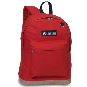 Suede Bottom Backpack - Red