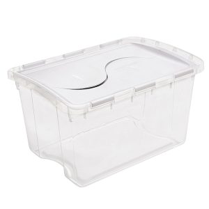 Storage Tote with Hinged Lid - 12 Gallon