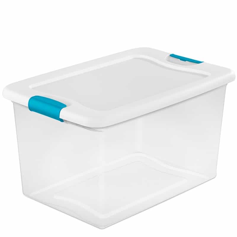 Clear Latching Storage Box - 16 Gallon